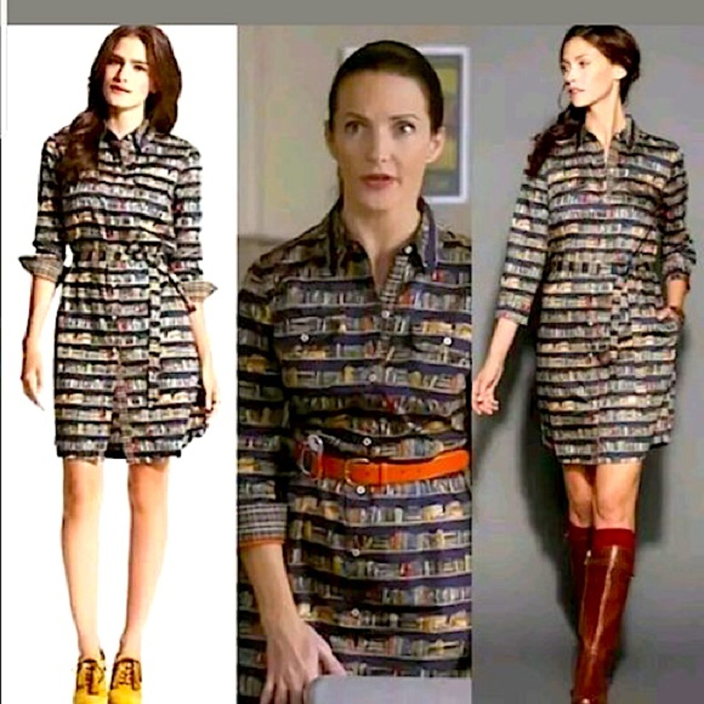 RARE Tommy Hilfiger Library Book Dress Size Medium